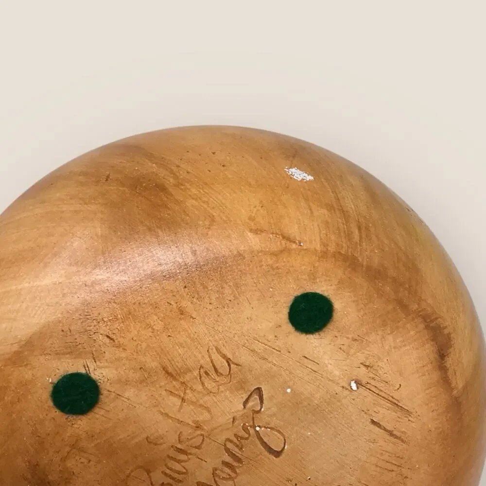 Navajo Engraved Buffalo Pattern Tan Clay Vase Signed Biaishttaa